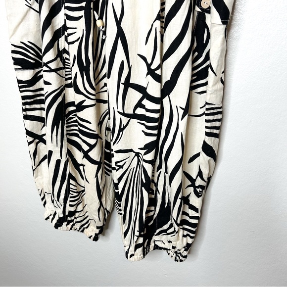 Rachel Zoe Linen Blend Tropical Palm Print Casual Pants Plus Size 2X - Picture 4 of 8